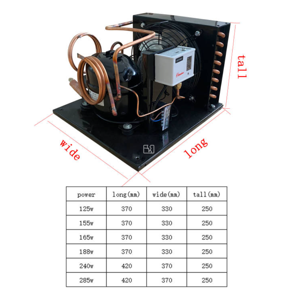 Verdichtungssätze für Kühlaggregate Kühlsystem Vollhermetischer Verdichter Temperaturregler Aquarium Kühler Kühlraum Trockenschrank Labor Vitrine Lebensmittelkühlung Wasserkühler – Bild 7