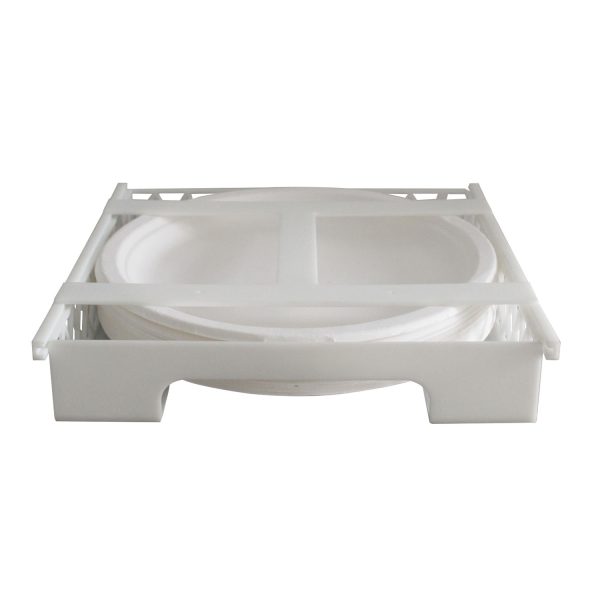 Under Cabinet Paper Plate Holder Dispenser for RV Camping Travel Kitchen Storage Organizer with Self Adhesive Plastic Plate Rack for Counterto Mountable Container Campers Disposable Dishes - Image 3