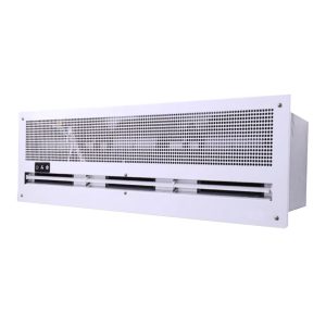 Embedded ceiling air curtain machine for supermarkets and shopping centers