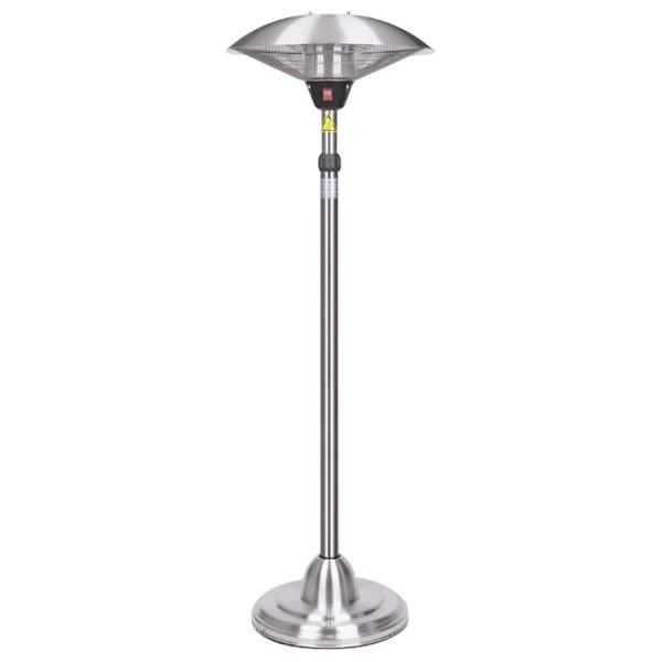 Propane Umbrella Patio Heater for Outdoor Garden Decks Backyard Decks Commercial Stainless Steel LP Gas Heater with Radiant Heat Infrared Height Adjustable Standing Reflector Shield Replacement Parts Burner