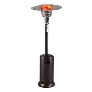 Propane Umbrella Patio Heater for Outdoor Garden Decks Backyard Decks Commercial Stainless Steel LP Gas Heater with Radiant Heat Infrared Height Adjustable Standing Reflector Shield Replacement Parts Burner