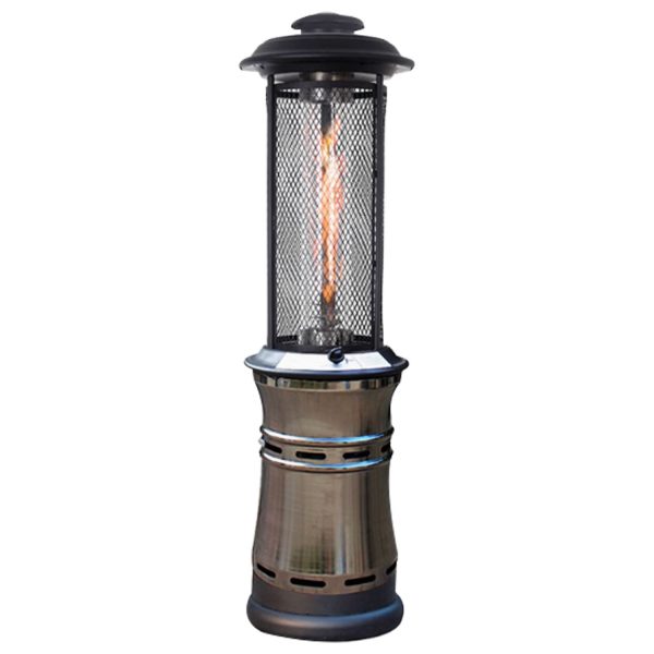 Propane Umbrella Patio Heater for Outdoor Garden Decks Backyard Decks Commercial Stainless Steel LP Gas Heater with Radiant Heat Infrared Height Adjustable Standing Reflector Shield Replacement Parts Burner