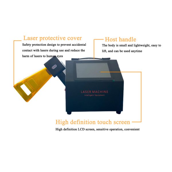 Portable graveur laser à fibre pour métal et plastique machine de marquage laser industriel pour métal machine de gravure laser professionnelle galvo co2 tête gravure bijoux f-theta scan mirrors – Image 3