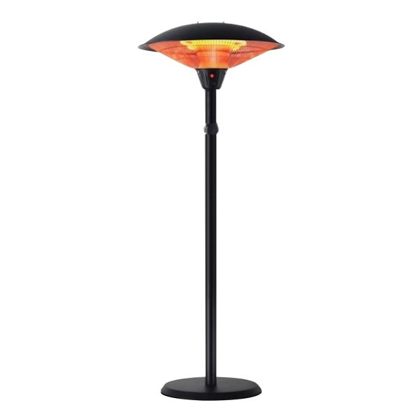 Propane Umbrella Patio Heater for Outdoor Garden Decks Backyard Decks Commercial Stainless Steel LP Gas Heater with Radiant Heat Infrared Height Adjustable Standing Reflector Shield Replacement Parts Burner