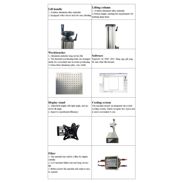 Desktop Laser Engraver Handheld Fiber Laser Marking Machine for Metal Portable Engraving Machine for Metal Wood Plastic Jewelry with Safety Enclosure Automatic Small Coding Galvo Compact System - Image 4