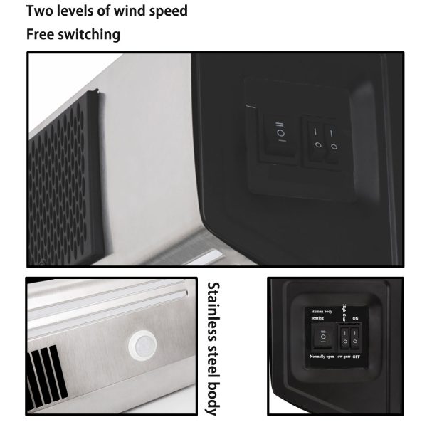 Commercial air curtains for elevators Supermarkets Malls - stainless steel body