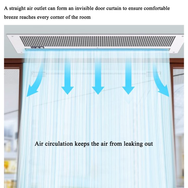 Built-in ceiling air curtains for supermarkets and shopping centers - Air circulation keeps the air from leaking out