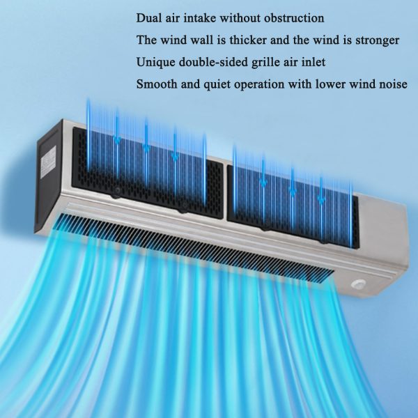 Commercial Air Curtains for Elevators Supermarkets Malls - Dual Air Inlets, Unobstructed