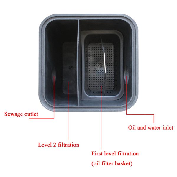Commercial grease trap for sink kitchen grease separator for cooking grease interceptor restaurant