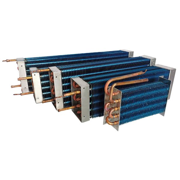 Finned Copper Tube Heat Exchanger for Fridge Freezer Cooling Condenser Copper Aluminum Coil Evaporator Radiator Fin Cooling System for Water Chiller Air Conditioner hvac sink cooled