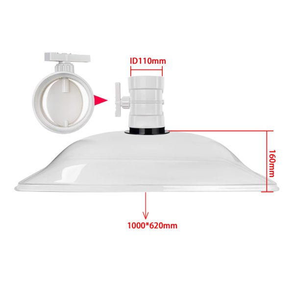 Industrial DIY Welding Fume Extractor with Laser Extraction, Duckbill Nozzle, Plastic Exhaust Hood for Soldering Table