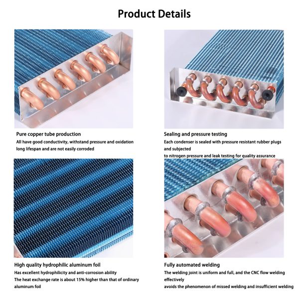 Finned Copper Tube Heat Exchanger for Fridge Freezer