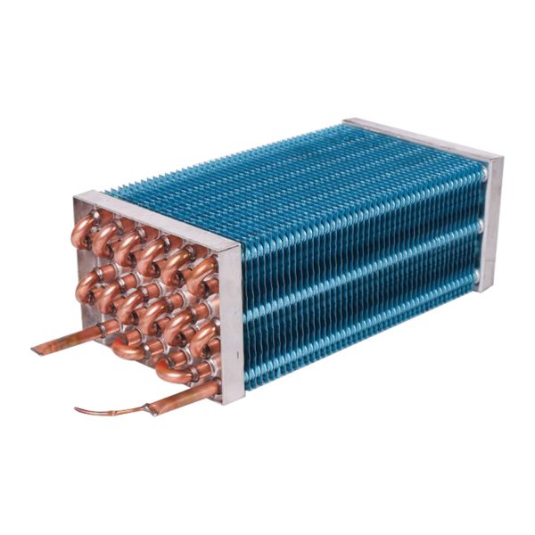 Small Air-Cooled Water-Cooled Copper Fin Finned Copper Tube Heat Exchanger for Fridge Freezer Cooling Condenser Copper Aluminum Coil Evaporator Radiator Fin Cooling System for Water Chiller Air Conditioner hvac sink cooled