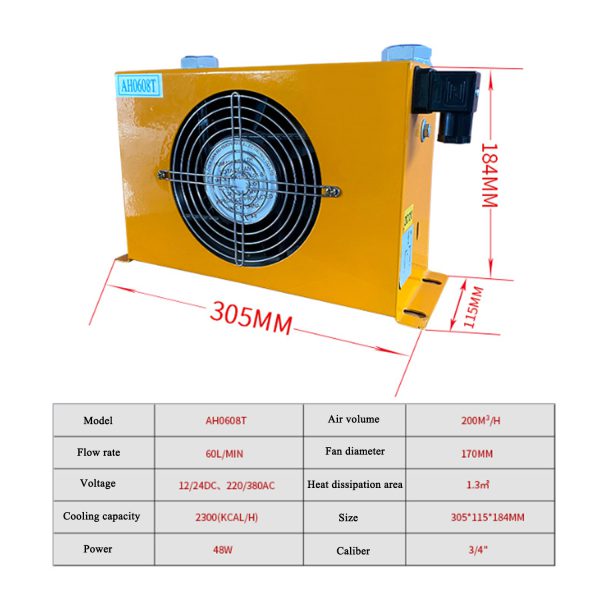 Hydraulic Oil Cooler with Fan for Mini Excavator Air Cooled