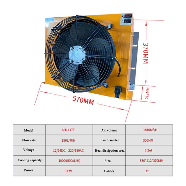 Hydraulic Oil Cooler with Fan for Mini Excavator Air Cooled
