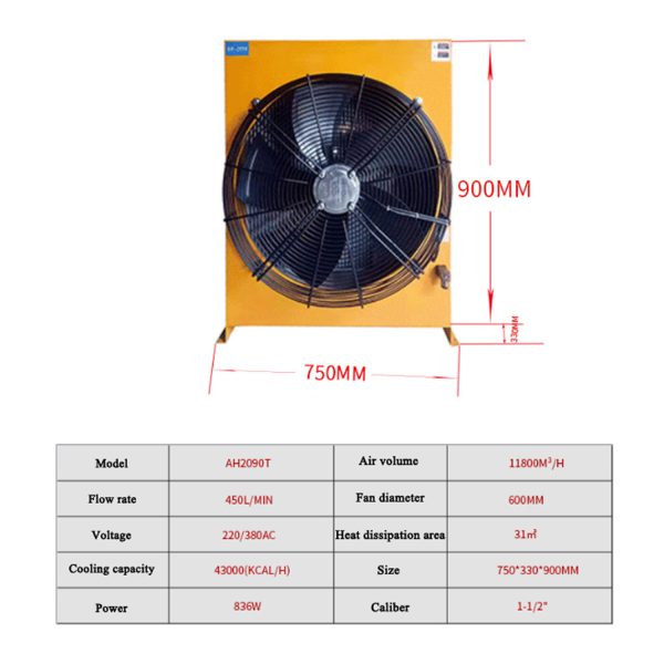 Hydraulic Oil Cooler with Fan for Mini Excavator Air Cooled