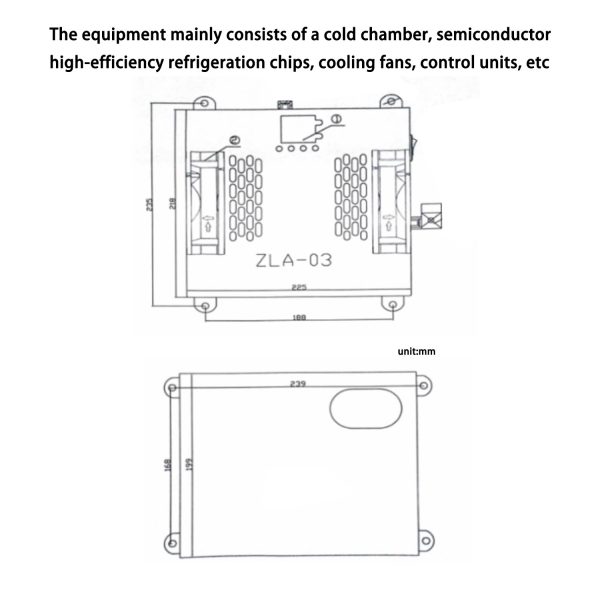 Small Refrigerated Air Dryer for Compressor Compressed Air Dryer System Industrial Dehumidifier for Air Compressor