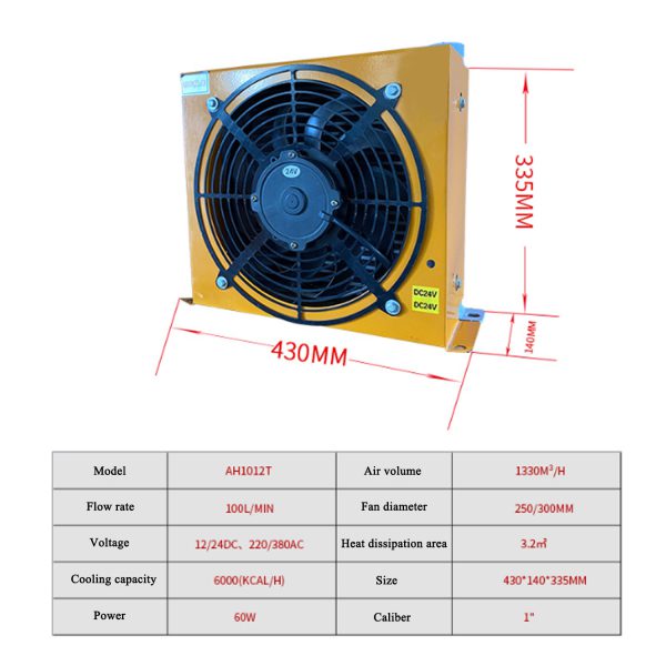Hydraulic Oil Cooler with Fan for Mini Excavator Air Cooled
