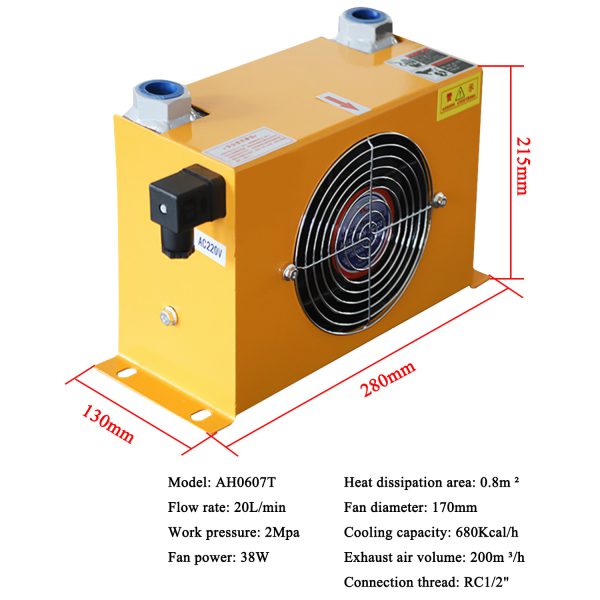 Hydraulic Oil Cooler with Fan for Mini Excavator Air Cooled