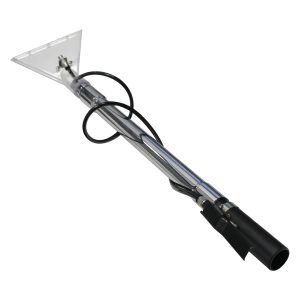 Transparent upholstery spray extraction nozzle squeegee