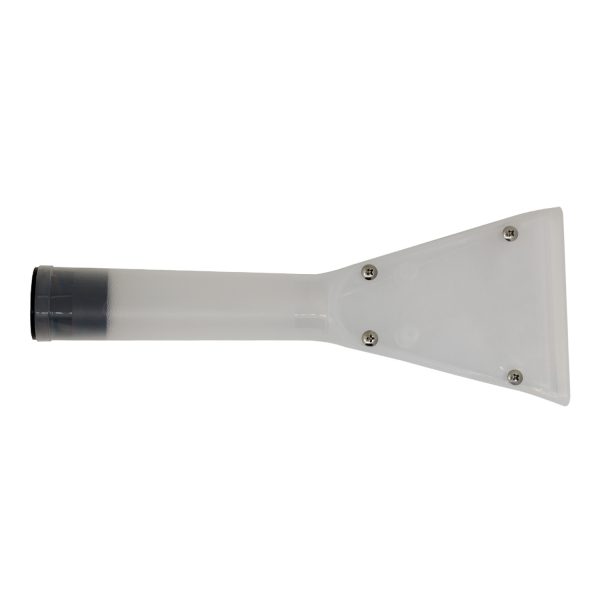 Transparent upholstery spray extraction nozzle squeegee