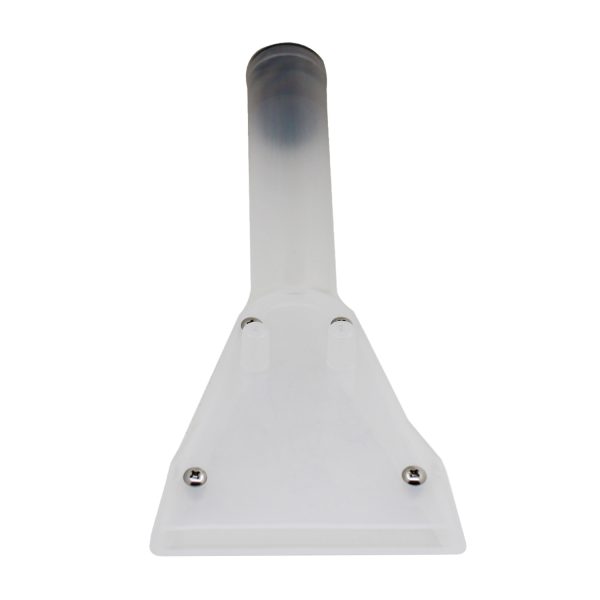Transparent upholstery spray extraction nozzle squeegee
