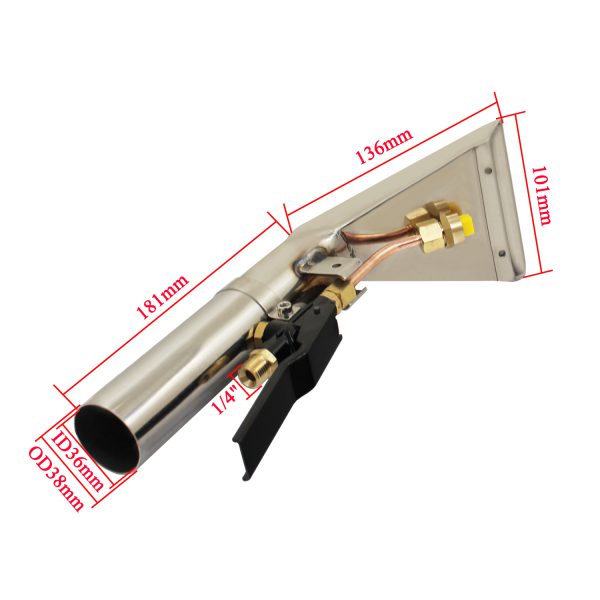 Stainless Steel upholstery spray extraction nozzle squeegee