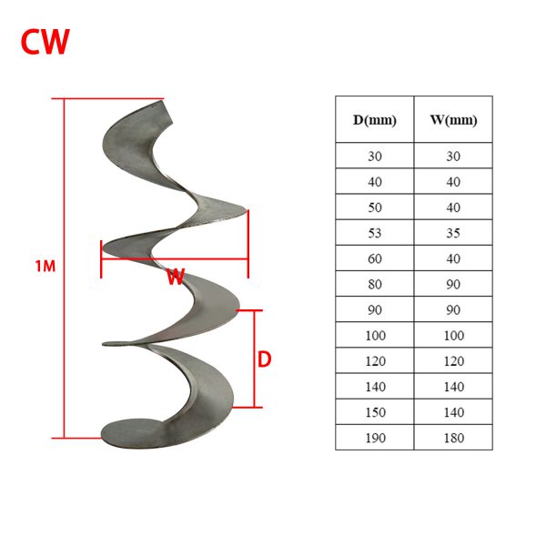 Stainless steel spiral blade for wood pellet auger kit pellet feeder replacement - Image 4