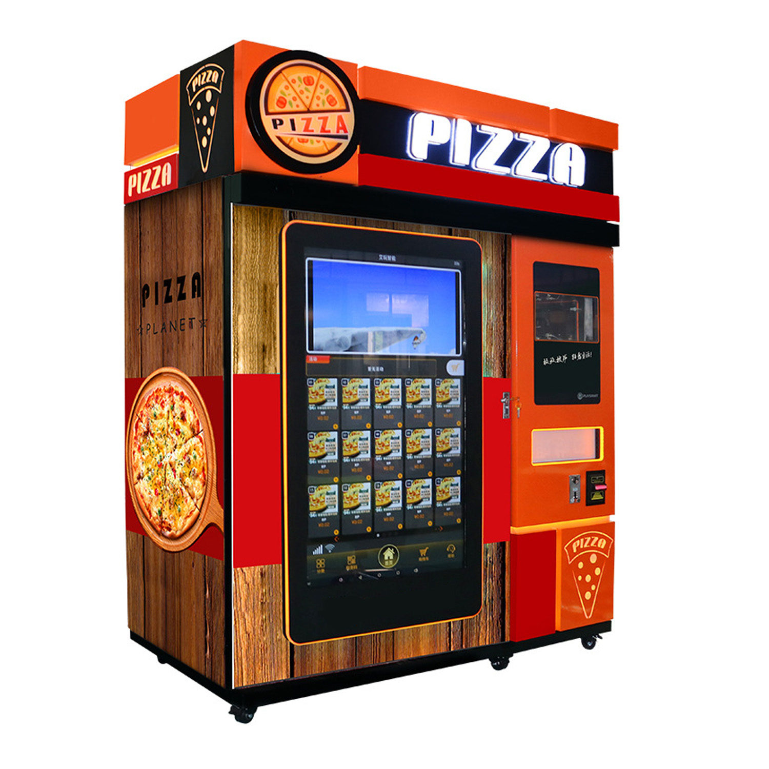 오븐 내장 피자 자판기 신선한 피자 자동 데우기 및 구이 스낵 음료 자동판매기