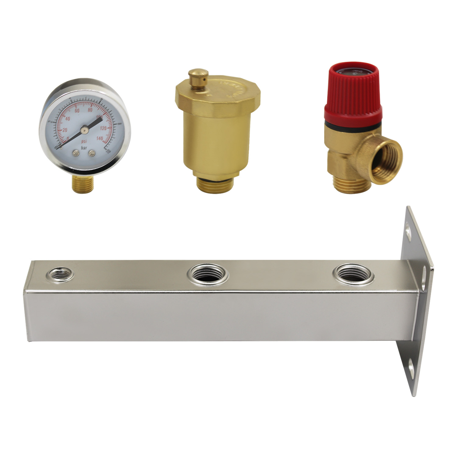 Suport pentru vas de expansiune montat pe perete din oțel inoxidabil cu filet interior pentru vas de expansiune autoclav de fier și rezervor de apă caldă sanitară fixare presiune - imagine 5